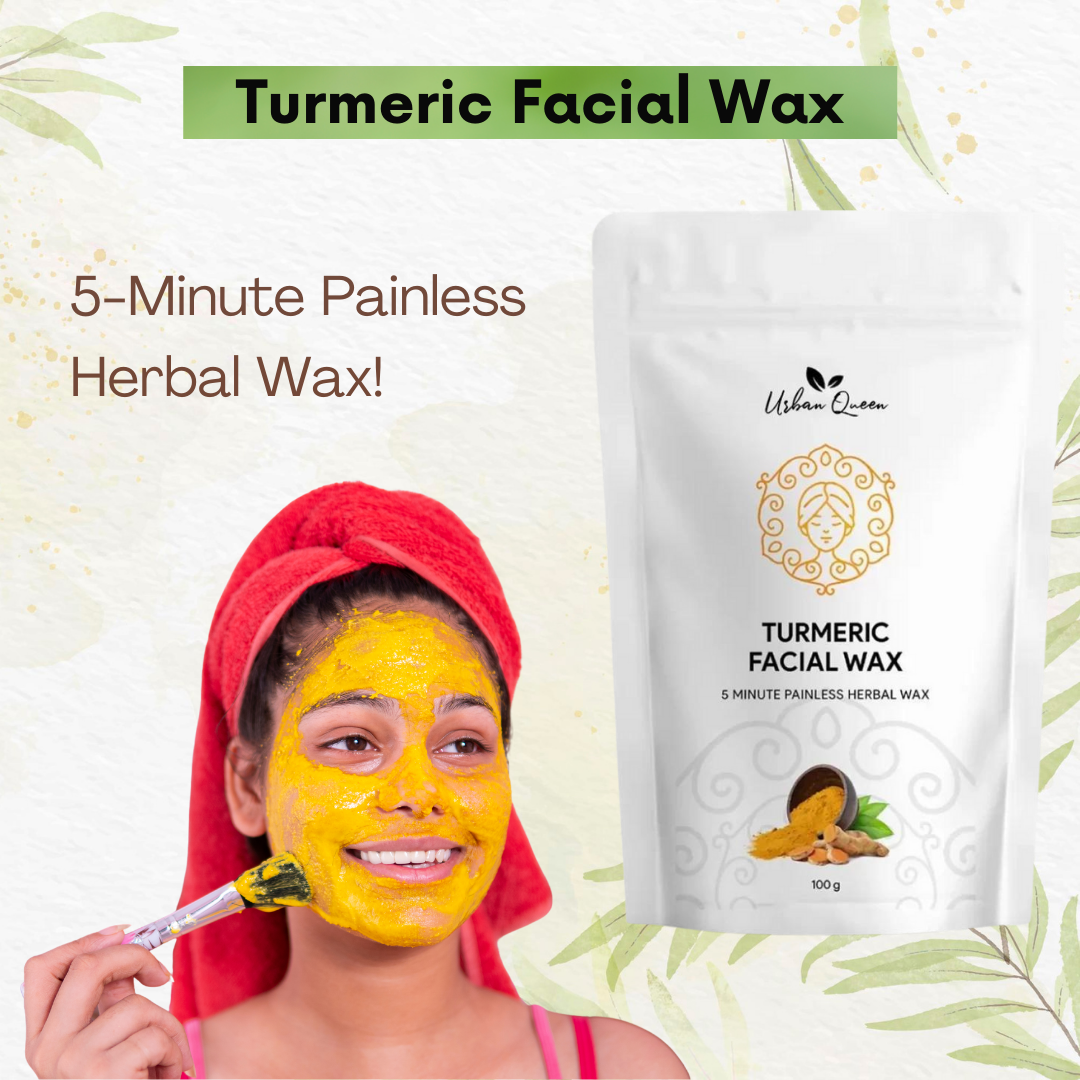 HERBAL TURMERIC FACIAL WAX - 5 MINUTES PAINLESS HERBAL WAX POWDER -100g 🔥 BUY 1 GET 1 FREE 🔥