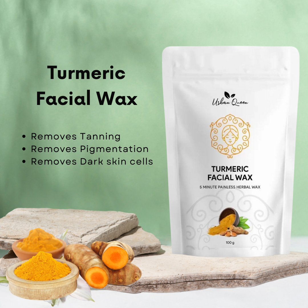 HERBAL TURMERIC FACIAL WAX - 5 MINUTES PAINLESS HERBAL WAX POWDER -100g 🔥 BUY 1 GET 1 FREE 🔥