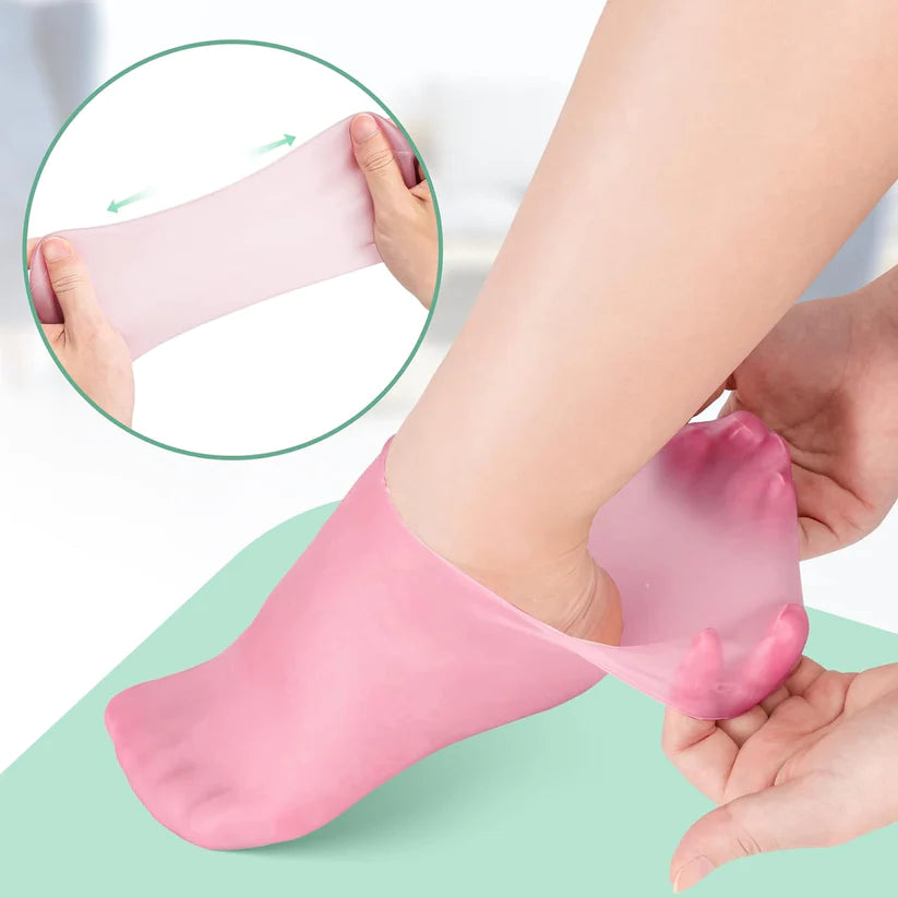 Foot Spa Pedicure Silicone Socks 😍 For Dry Cracked Feet 😍Foot Moisturizing Socks- Multicolor